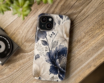 Abstract Floral Glossy Phone Case – Scratch and Heat Resistant – 40 Models Available- iPhone and Galaxy Compatible