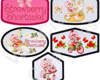 Strawberry Shortcake Patch Pack • 5 Iron‑On or Sticker Patches