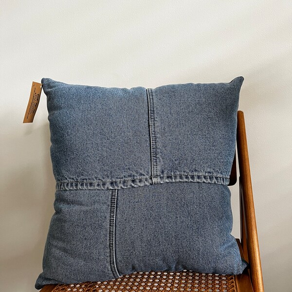 Denim Throw Pillow Etsy