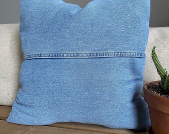 blue jean throw pillows