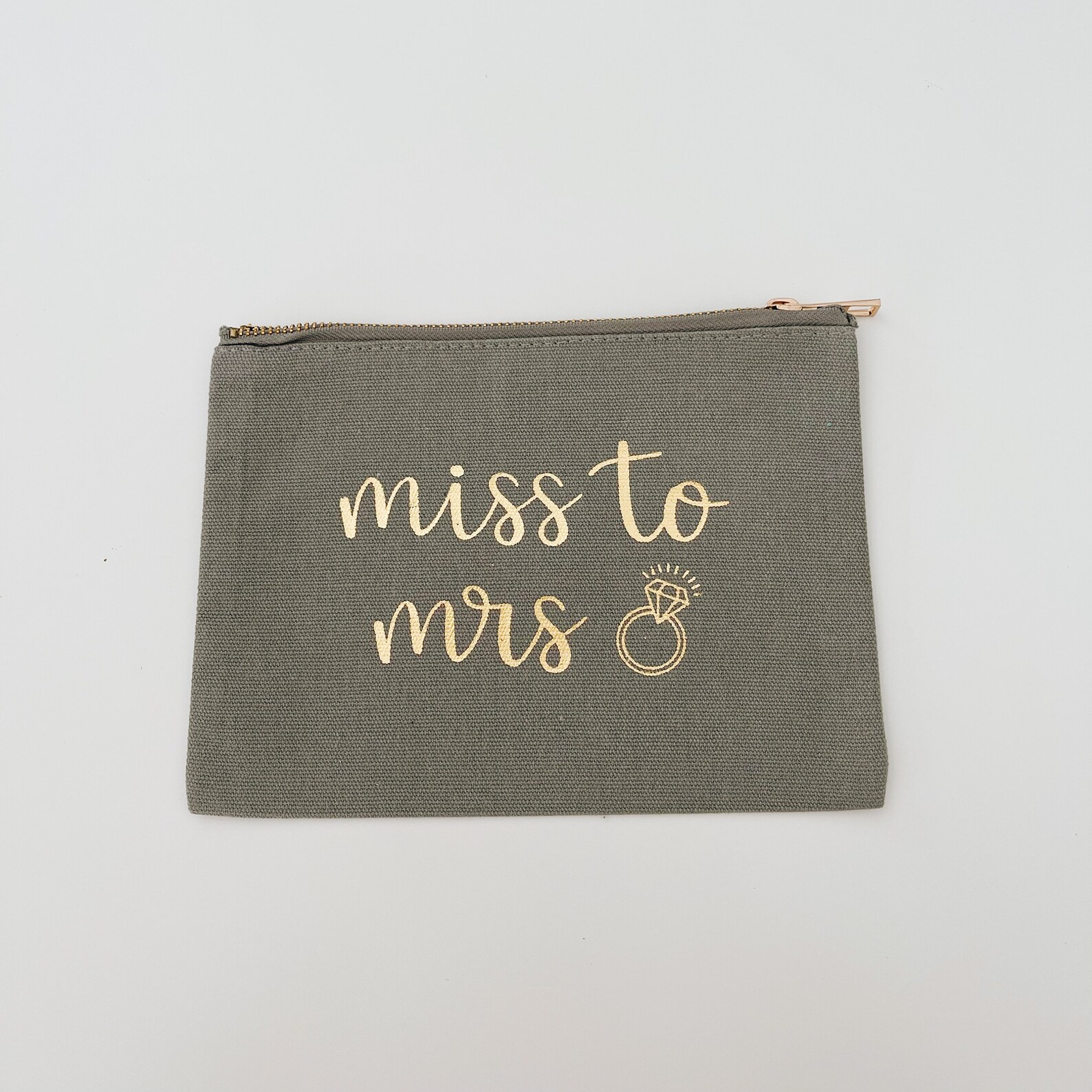 Mrs Makeup Bag Miss to Mrs Bag Bride Make Up Bag Future Mrs Etsy