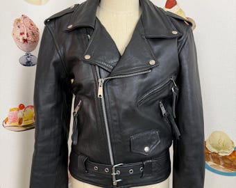 Original Rare Vintage 80s Echtes Leder British Type