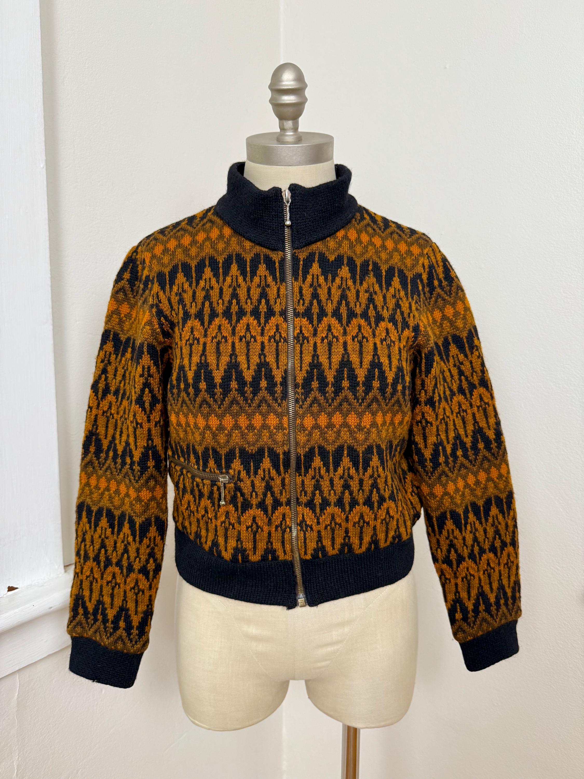 1950s Zip up Sweater - Etsy