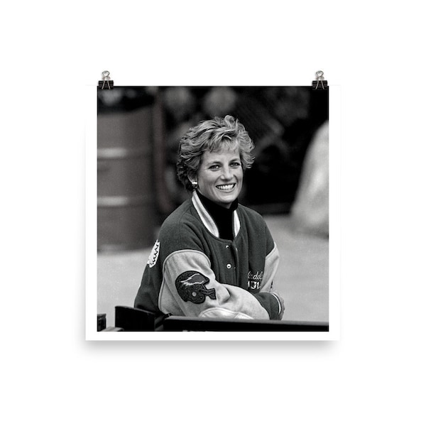 Princess Diana Wearing Philadelphia Eagles Poster