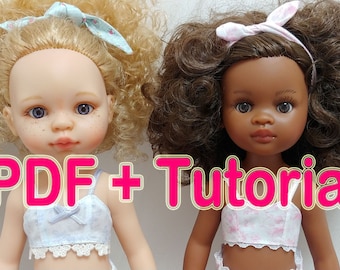 Paola Reina doll digital pattern. Underwear (4 set) pattern