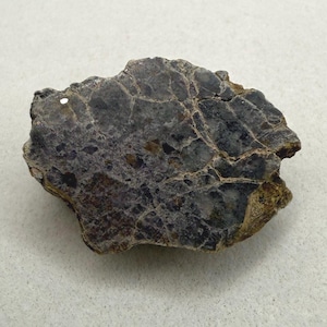 Polished NWA 15373 Lunar Meteorite Slice: 3.47 gram Feldspathic Breccia