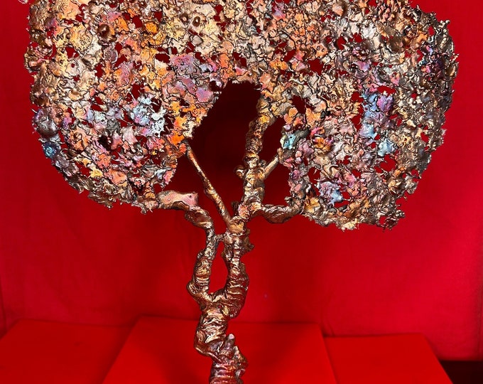 Big Bright Solid COPPER Splash Art Bowl or Sculpture Arizona Etsy