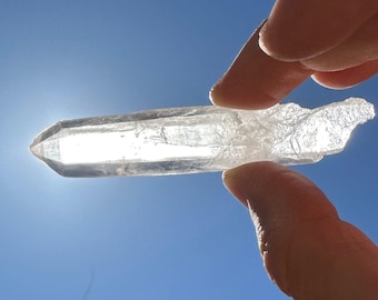 Laser Wand Quartz Crystal: Reiki Healing Stone, 27.49 grams