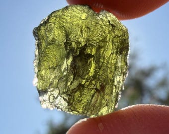 Authentic Moldavite Tektite Specimen, Czech Republic Origin, 3.41 grams