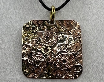 Handmade Arizona Copper Pendant: Abstract Artisan Jewelry, 11.44 grams