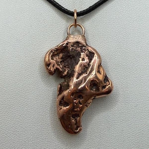 Michigan Float Copper Pendant: Natural Nugget, Handmade Jewelry, 19.92g