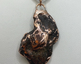 Michigan Float Copper Pendant: Natural Nugget, Handmade Jewelry, 20.74g