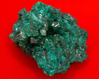 Congo Dioptase Crystal: Emerald Green Healing Stone, 14.89 grams