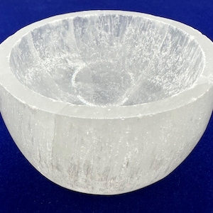 Marokkanische Selenit-Ladeschale: Handgemachte Kristallreinigung, 3,0 Unzen