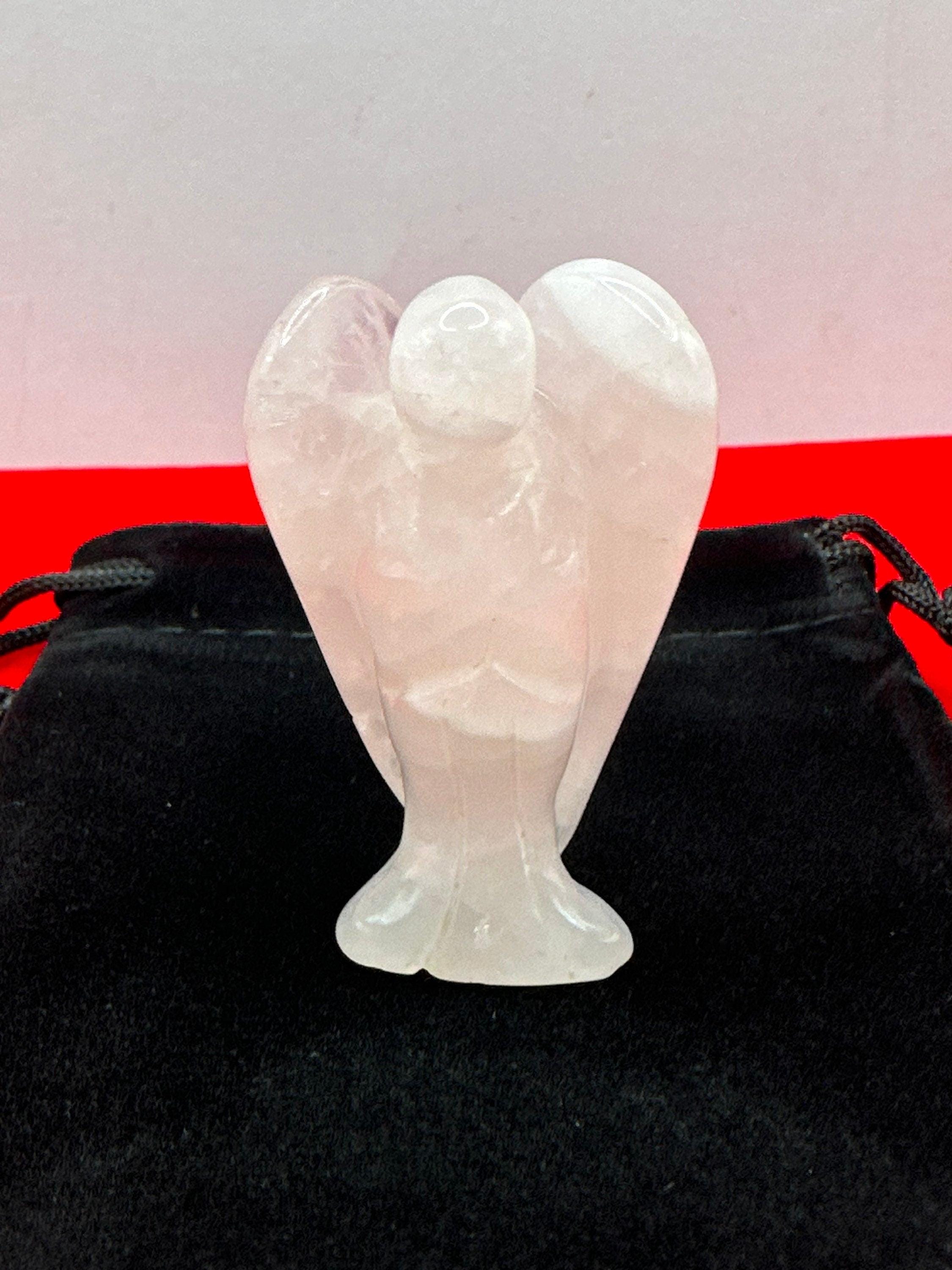 ローズクォーツの天使の置物：癒しのクリスタル、守護石 - Etsy 日本