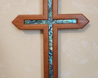 Wood Wall Cross, Cherry