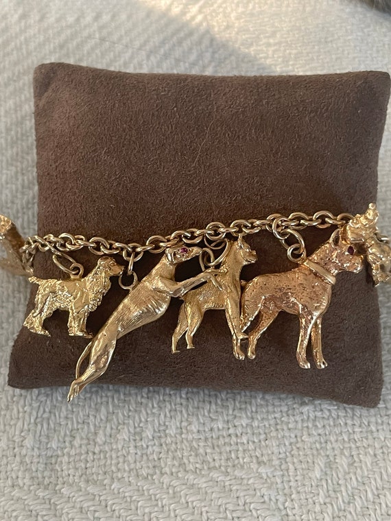 Gold dog charms sale
