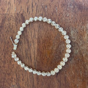 14K Yellow Gold Circular Disc Bracelet 7&#39;&#39; long; 4.33 DWT