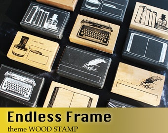wood stamps rubber stamps- endless lines frame theme wood stamp no matter how long you need stamp m04