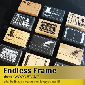 wood stamps rubber stamps- endless lines frame theme wood stamp no matter how long you need stamp m04