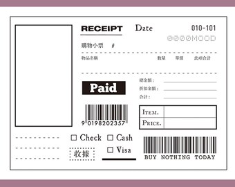 Fake receipt | Etsy