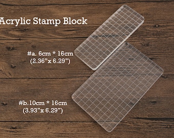 Customized Self-Inking Return Address Stamp  Wood-mount Rubber Stamp  Clear Acrylic Block RS0007