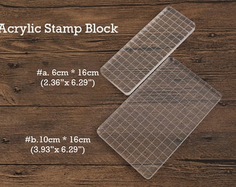 Customized Self-Inking Return Address Stamp Wood-mount Rubber Stamp Clear Acrylic Block RS0007