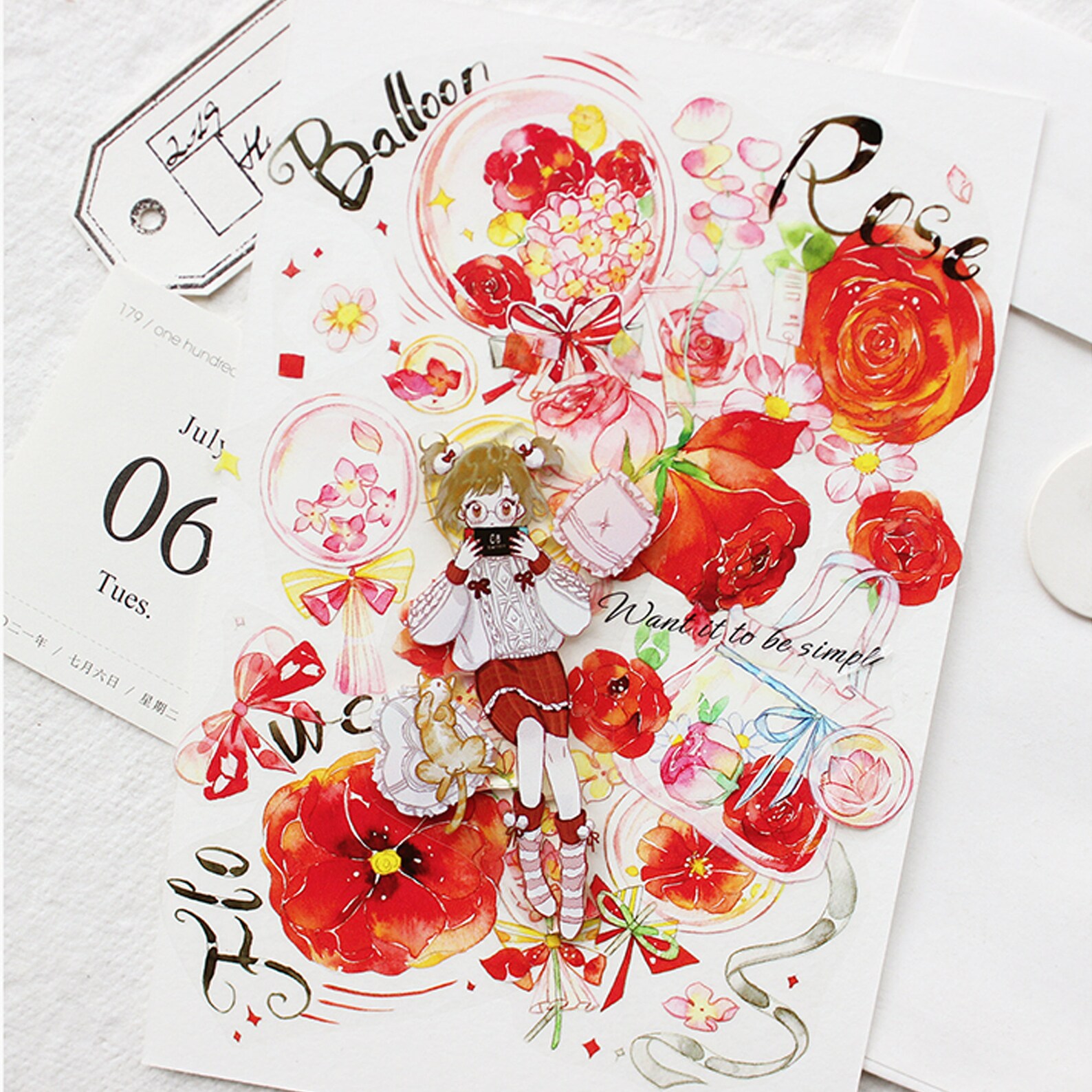 Flower Floral Washi Tape PET Tape ｜cute Sunny Bow Petal Flower Basket ...