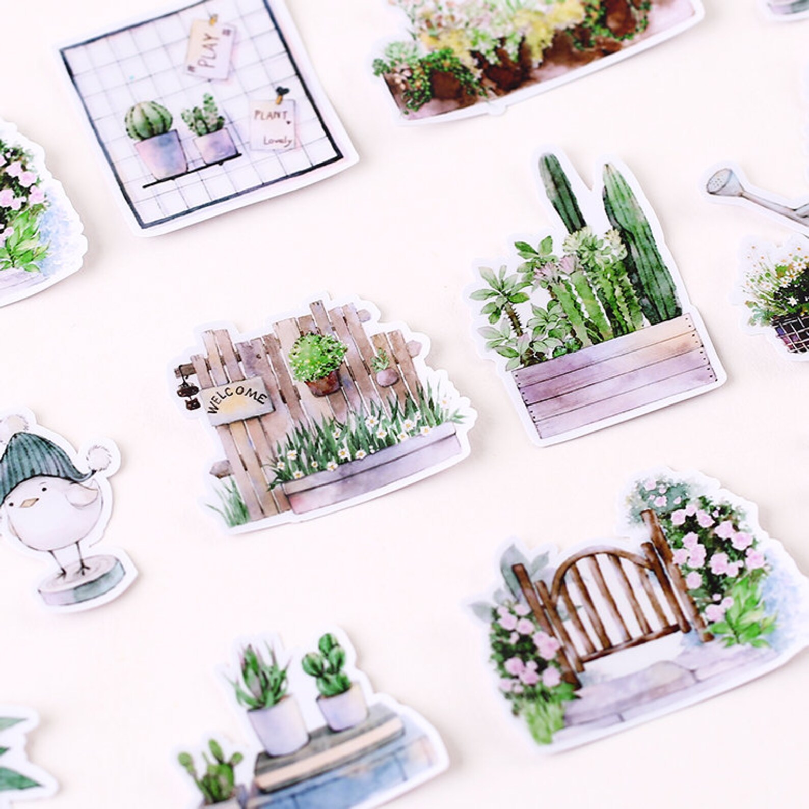 Flower Stickers | Botanical Floral Vase Living Life Leaves Plants ...