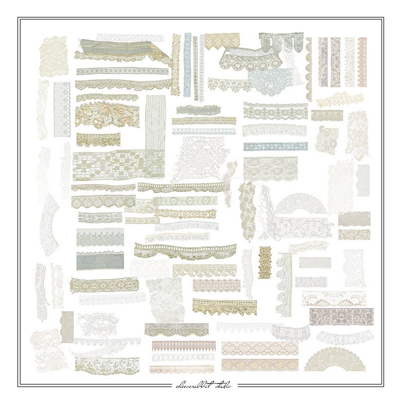 Vintage Lace Themed Vellum Sticker Lace Thin Stickers - Etsy