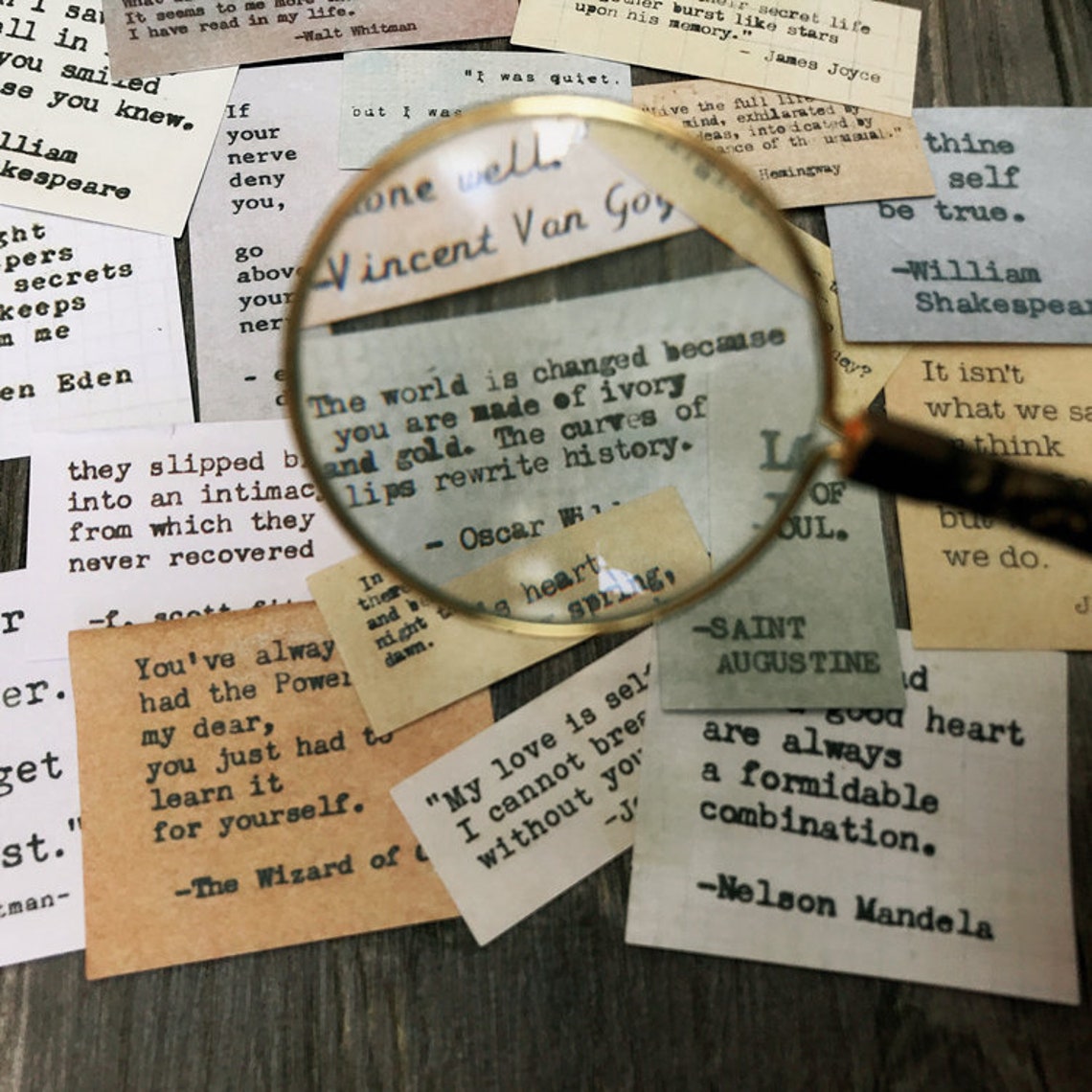 Vintage Quotes Stickers Typewriter Font Word Quotes Stickers Etsy