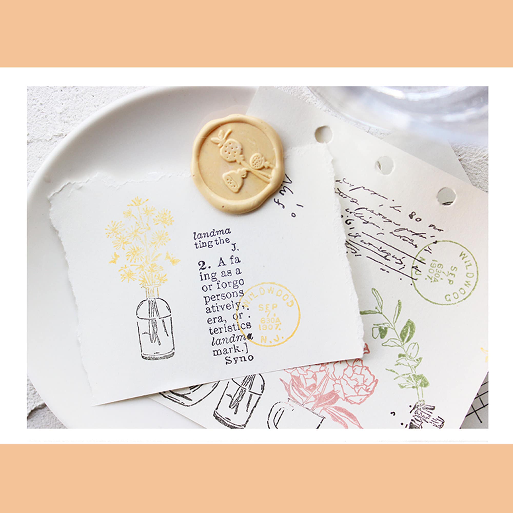 Clear Stamp Set / Clear Stamps / Flower Bottle Vase Basket Floral ...