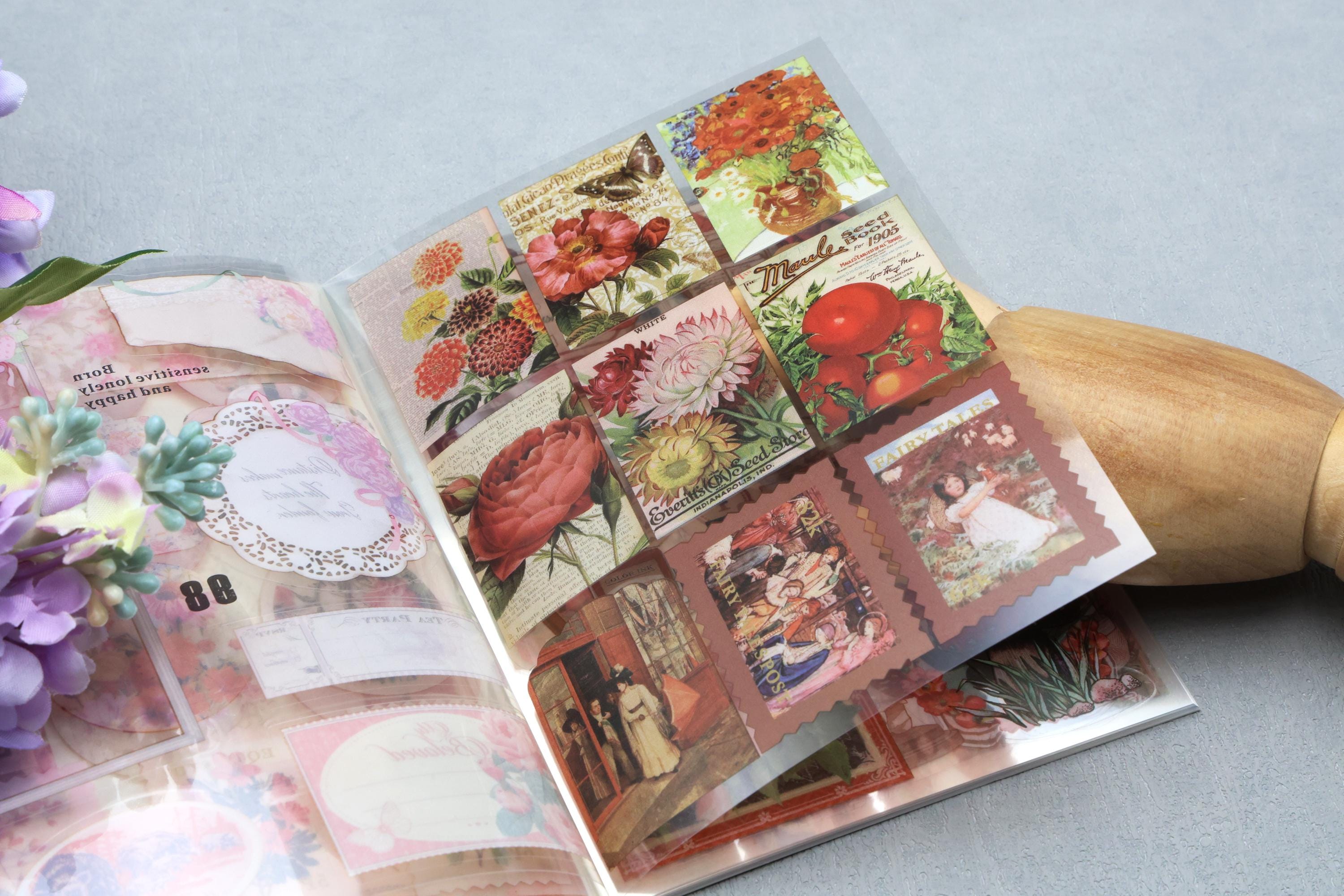 Sticker Boolets PET Sticker Booklet | 20 Sheets Collage Assorted Pattern Botanical ...