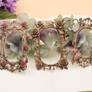 Met bloemen gesneden lijstkaart | 10 stks/pak Vintage bloem fotolijst grens gestanste kaart junk journal papier BE-1