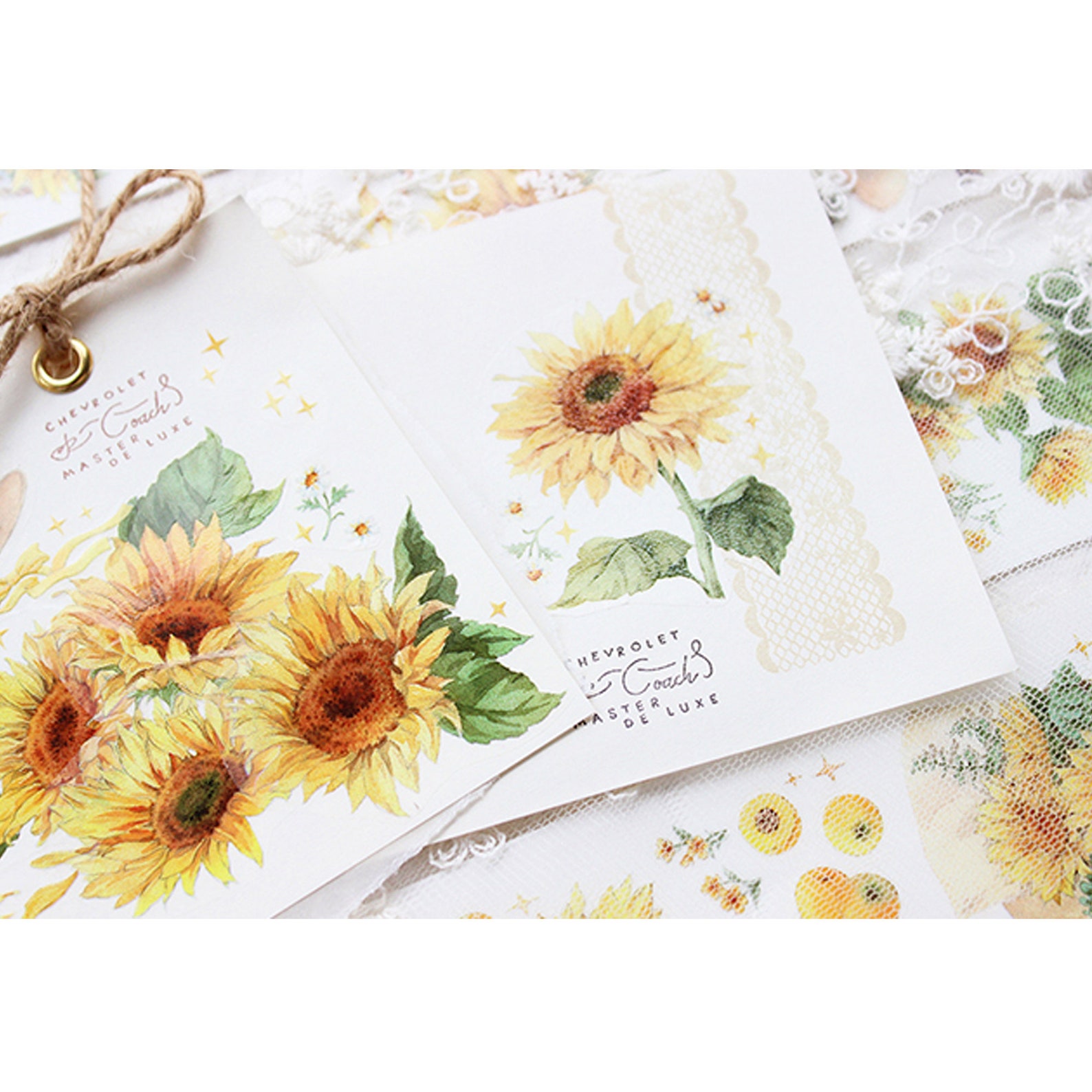 Sunflower Washi Tape Flower Sunflower Pattern Washi Tape M04 Etsy