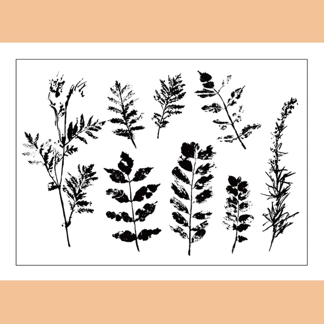 Clear Stamp Set / Clear Stamps / Vintage Leaves Leaf Mottled Leaves ...