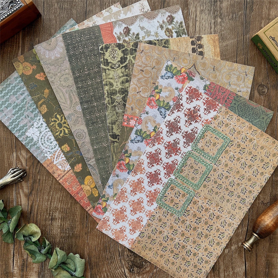 Side Page Pattern Sticker Stickers | Vintage Pattern Stickers Abstract Pattern Collage Sticker ...