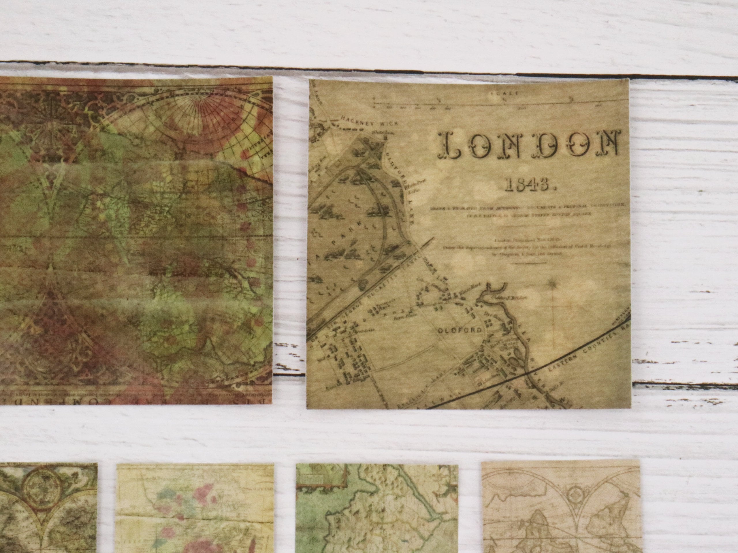 Vintage Map Stickers | Vintage World Map Background Paper Stickers ...