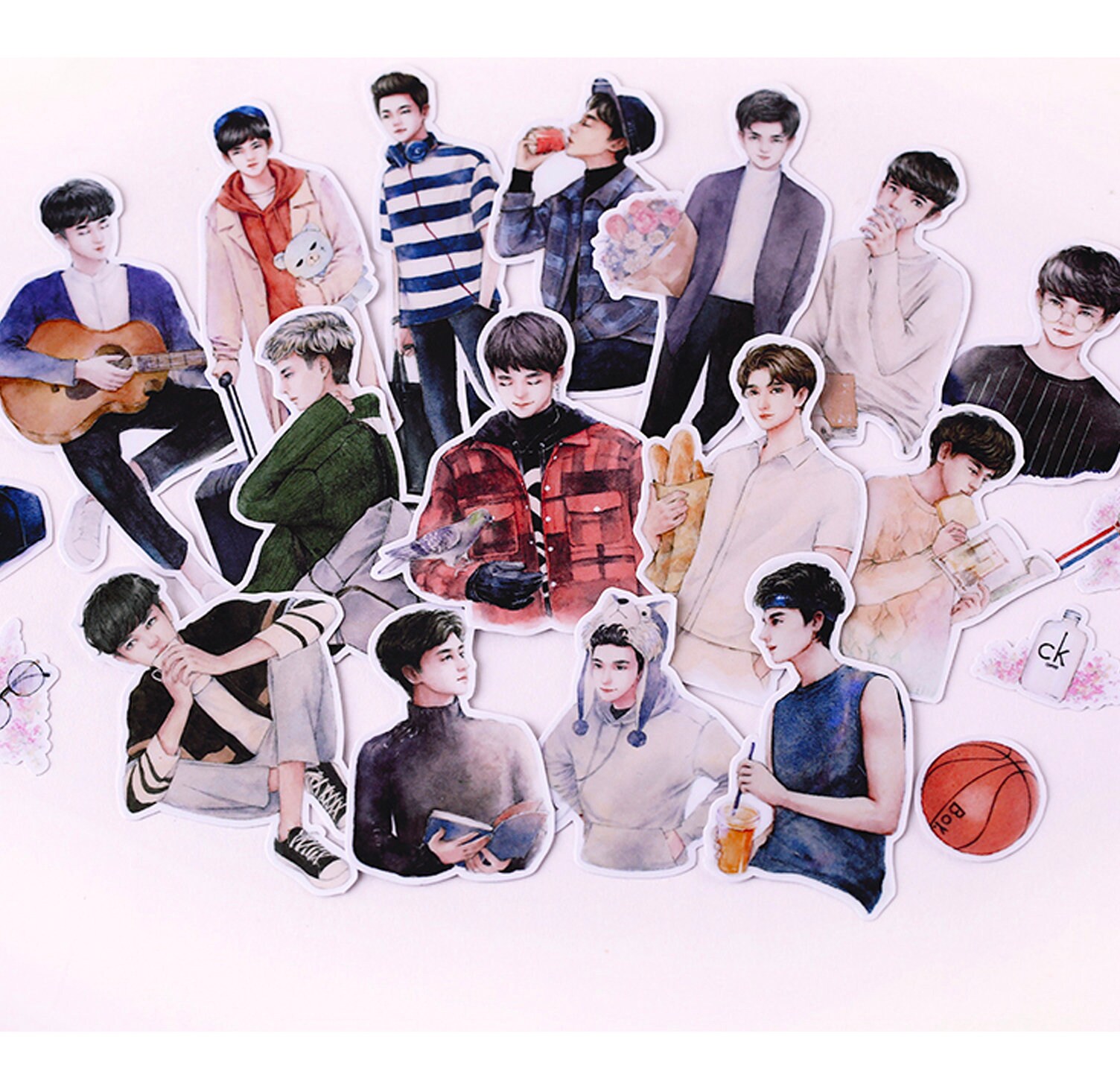 Fashion Street Boy Sticker, Comic Boy Stickers Pack~die-cut Sticker ...