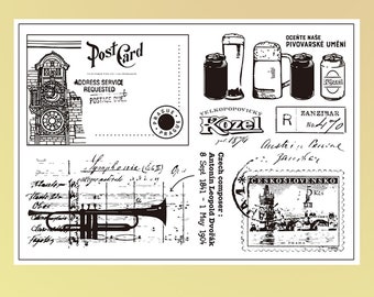 clear Stamp Set / Clear Stamps /Bragg themed transparent stamps Planner S16