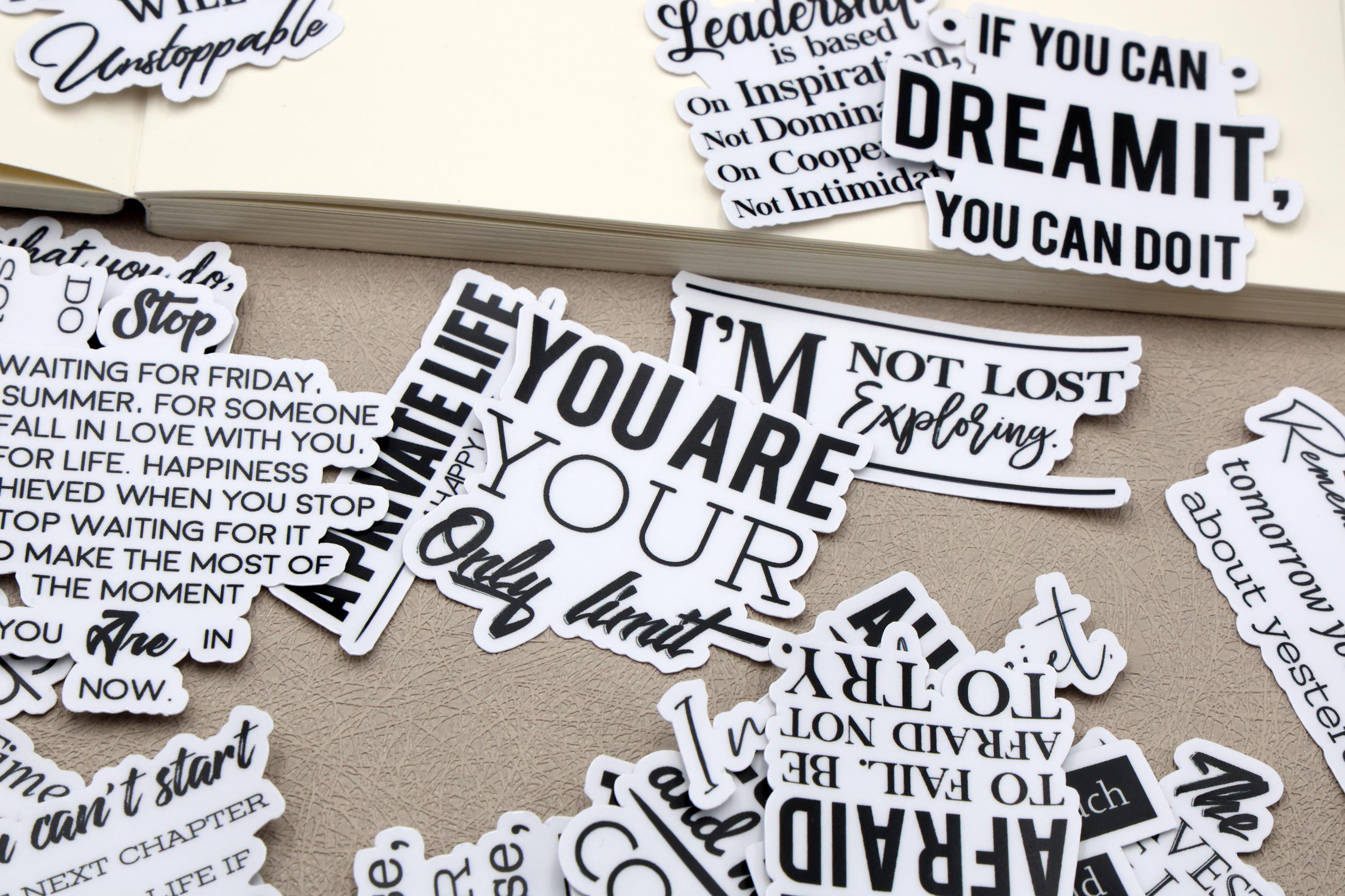 Calligraphy Stickers Motivation Lettering Quote Inspiration Slogan ...