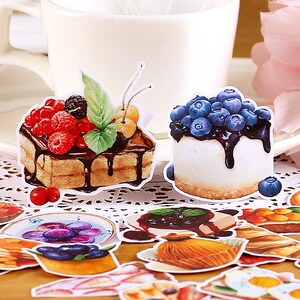 sweets stickers dessert food candy themed sweets  pie cake Decorative Stickers, Die Cut Stickers  ml05