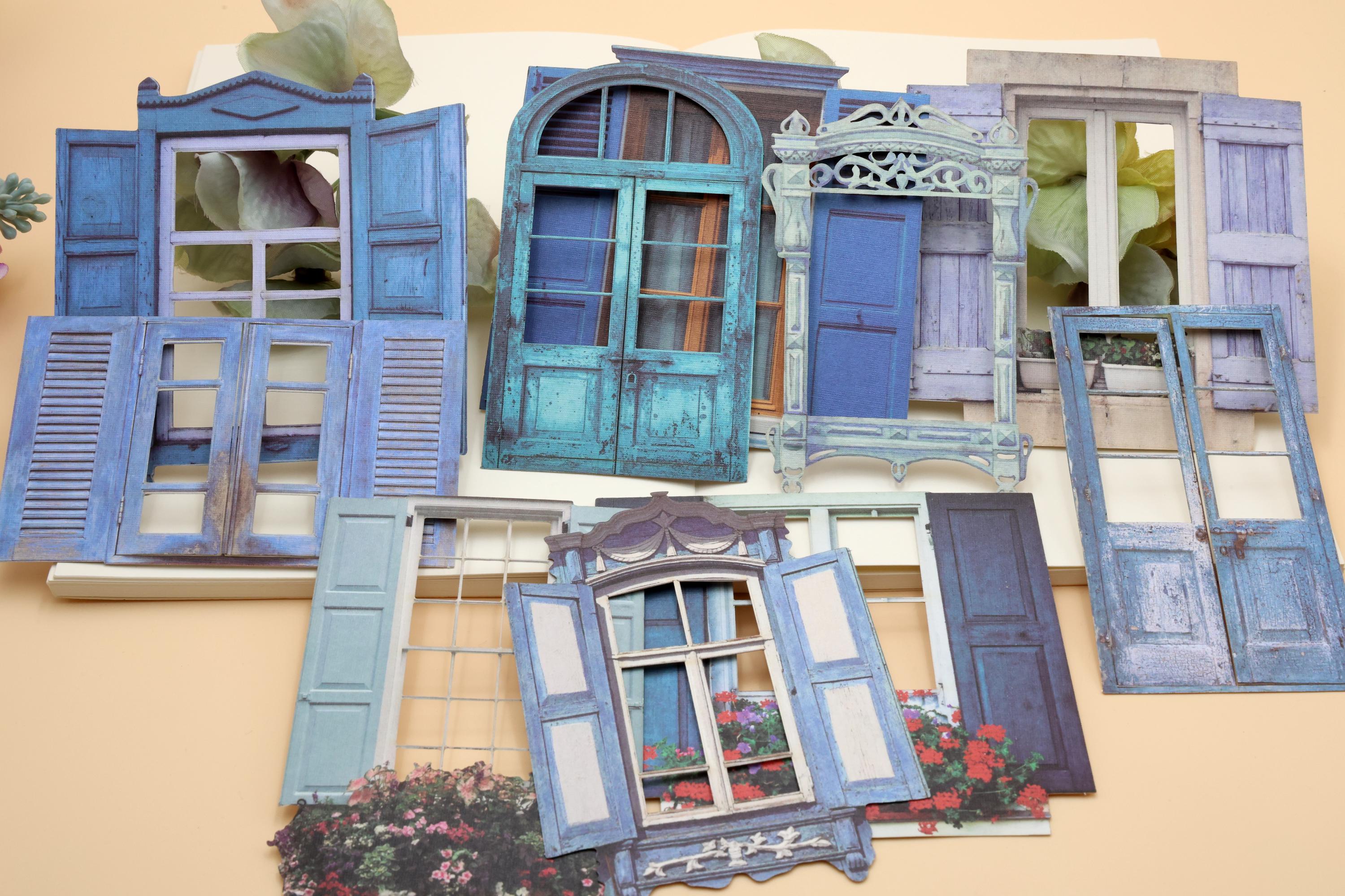 Various Window Paper Stickers | 10pcs/pack Window Stickers Junk Journal ...