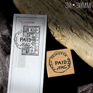 Vintage receipt paid cash purchase junk journal stamps Wooden options Stamps vintage receipt Stamp for Junk Journaling t03 sale09