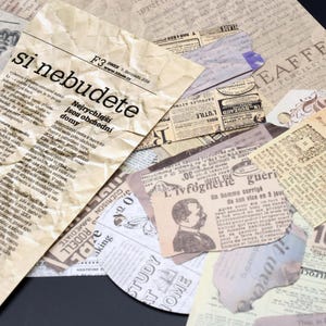 World Travel Junk Journal Kit Pack, verschiedene Zeitungsquittung, Zeitungsaufkleberpack, Journal Scrapbook, Vintage Ephemera SU-L2