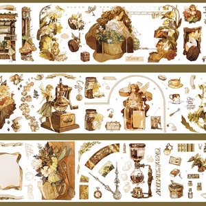 Coffee waiter fairy Washi Tape PET Tape | coffee girl washi tape PET tape M04 wt-4