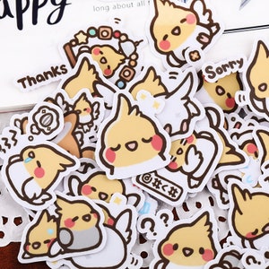 cute Cockatiel sticker themed animal sticker bird stickers die Cut Stickers, Journal, Notebook, Diary, Scrapbooking ml05