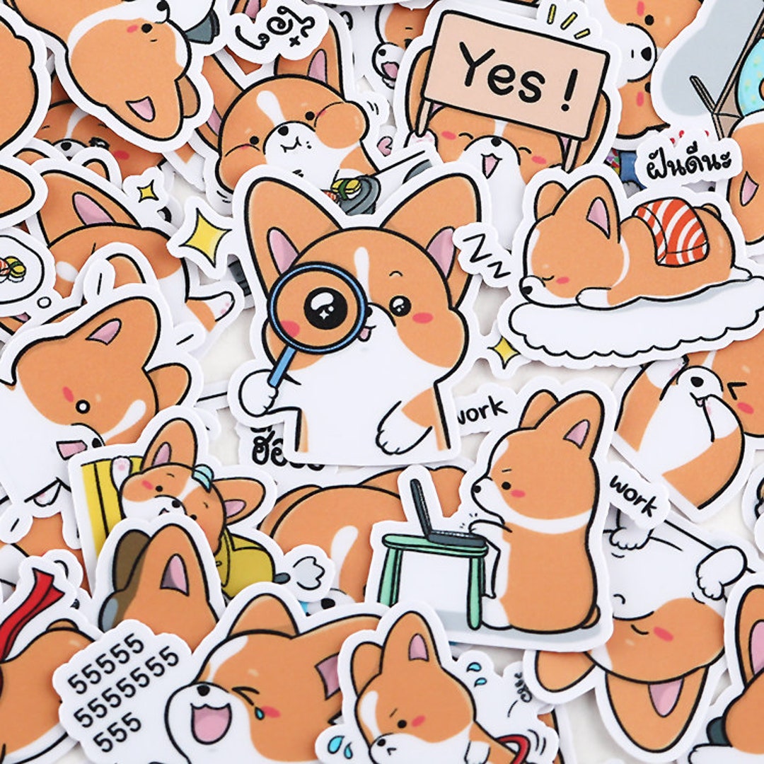 Science Corgi Sticker Cute Corgi Dog Themed Sticker Die Cut Stickers, Pet Stickers Ml05 - Etsy