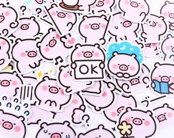 cute pig piggy sticker themed animal sticker die Cut Stickers, Journal, Notebook, Diary, Scrapbooking ml05
