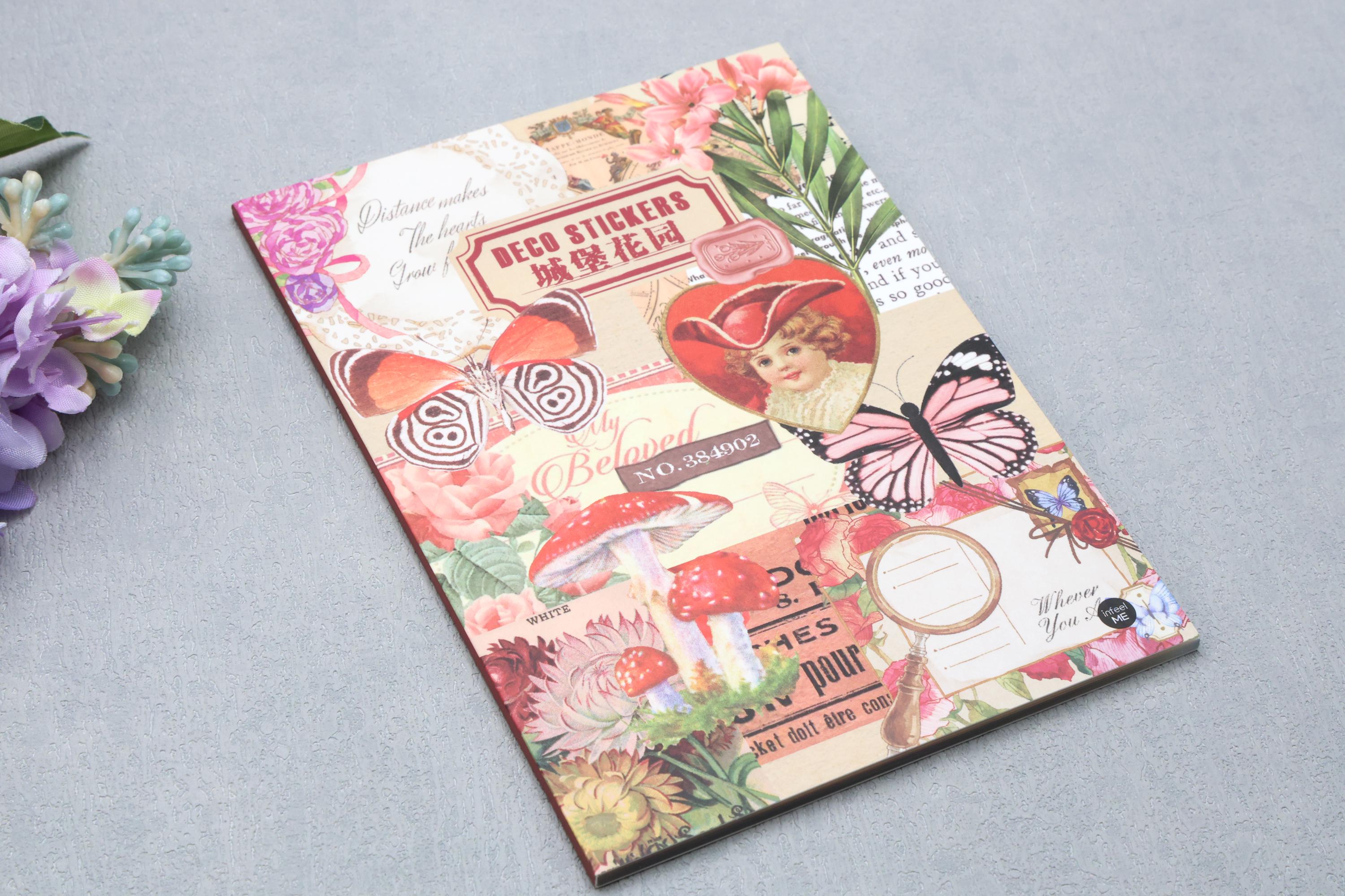 Sticker Boolets PET Sticker Booklet | 20 Sheets Collage Assorted Pattern Botanical ...